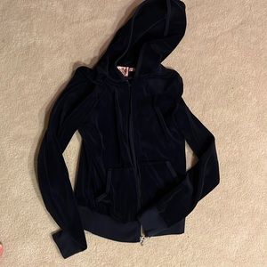 Juicy couture navy velour track jacket size S